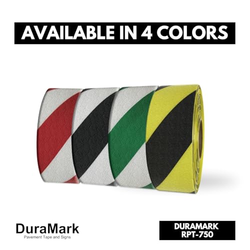 DuraMark RPT-750 Reflective Pavement Marking Tape, White, 3 in x 18 ft - color: Red/White, size: 3 Inch x 18 Ft
