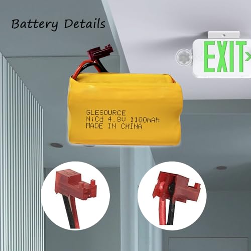 XUNTU 4.8V Battery, Batteries for Exit Signs Compatible for Sure-Lites SL026155 SL-026155 SL-026-155 Max Power Exit Emergency Light (4 Pack) - size: 4 PACK 4.8V 1100mAh
