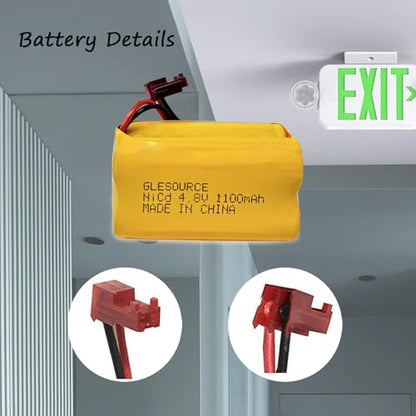 XUNTU 4.8V Battery, Batteries for Exit Signs Compatible for Sure-Lites SL026155 SL-026155 SL-026-155 Max Power Exit Emergency Light (4 Pack) - size: 4 PACK 4.8V 1100mAh