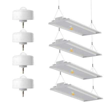 210W LED Linear High Bay Light with PIR Sensor，LED High Bay Shop Lights Fixture, Compatible with Industrial 120-277V, LED Linear High Bay Light for Shop Garage Warehouse