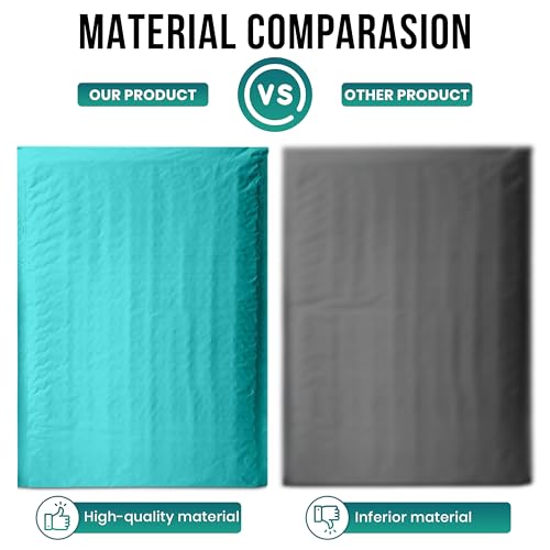 Levex - #000 4" x 8" [150 Pack] Teal Poly Bubble Mailers, Padded Envelope Mailers, Packing Envelope & Mailing Bags for Shipping - color: Teal, size: #000 - (4" x 8")
