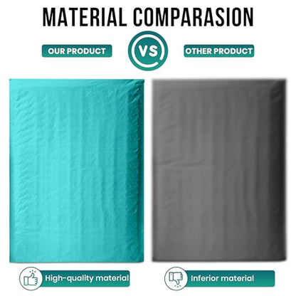 Levex - #000 4" x 8" [150 Pack] Teal Poly Bubble Mailers, Padded Envelope Mailers, Packing Envelope & Mailing Bags for Shipping - color: Teal, size: #000 - (4" x 8")