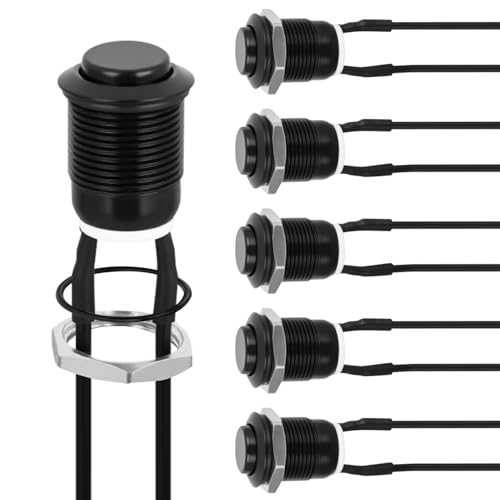 Nilight 12mm Momentary Push Button Switch 6PCS with Pre Wired Harness - color: 6PCS 12mm Momentary Switch