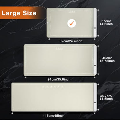 FYY Warming Mat for Food 24"x15", Rapid and Full Surface Heating Khaki - color: Khaki, size: X Large Size: 24"x15"