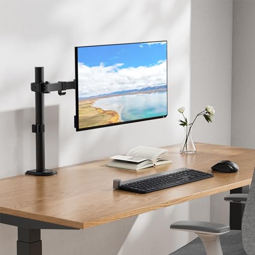 Mount-It! Single Monitor Arm Desk Stand, 19-32" Screens