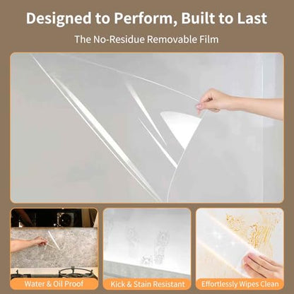 Clear Electrostatic Wall Protector, Static Protective Film, Adhesive-Free, No Residue Protection for Behind Trash Cans, Against Dog Scratches, Furniture, Doors, Splashes and Stains (15.78in*32.8ft) - size: 15.78in*32.8ft