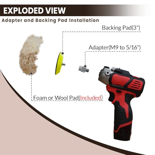 6 Pcs Buffing Polishing Kit for Milwaukee M12 Polisher/Sander