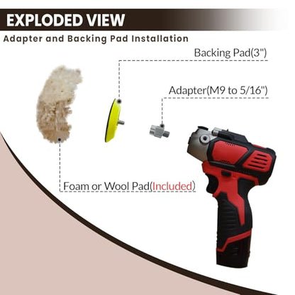 6 Pcs Buffing Polishing Kit for Milwaukee M12 Polisher/Sander