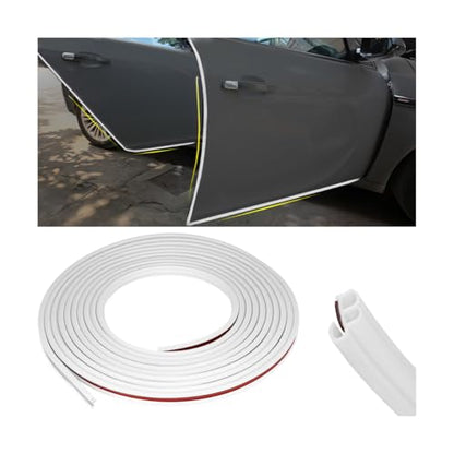 Osilly Adhesive Rubber Car Door Seal Strip, White - color: White, size: Style C-32FT