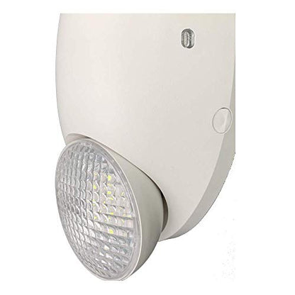 Amazon Basics LED Emergency Light, UL Certified, 6-Pack, Adjustable Two LED Bug Eye Head, Battery Backup, 90-Minute Backup, Nickel Cadmium