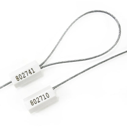 20pcs Security Marking Cable Seals Tamper Proof Steel Wire Seal Numbered Shipping Seals Disposable Pull Tight Self-Locking Cable Seal Truck, Trailers, Cargo, Containers Seal Ties Straps (White, 20pcs) - color: White, size: 20pcs