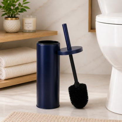Deep & Sturdy Toilet Bowl Brush with Holder - Durable Scrubbing - Toilet Cleaners - Household Essentials - Bathroom Cleaner - Cleaning Supplies - Household Supplies, Matte Navy - color: Matte Navy Reese