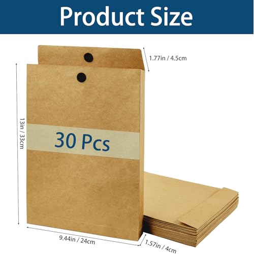 Cheardia 30 Pcs Large Expandable Envelope, 9.4 x 13" Big Mailing Envelope