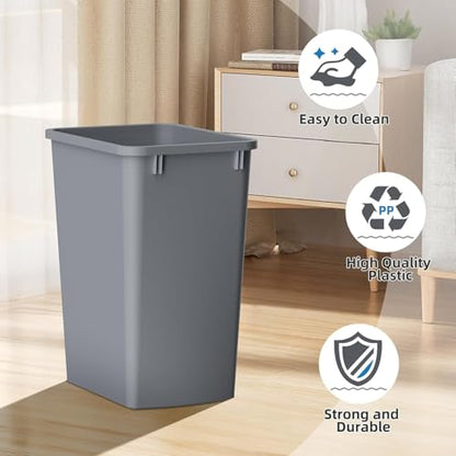 ROOMTEC Lightweight and Durable Slim Trash Can,35QT Kitchen Trash Can,1 PCS - color: Grey, style: 1PACK
