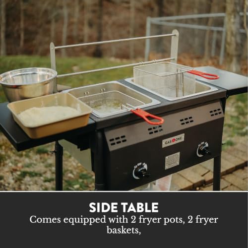 GasOne B-5850B Outdoor Propane Double Deep Fryer