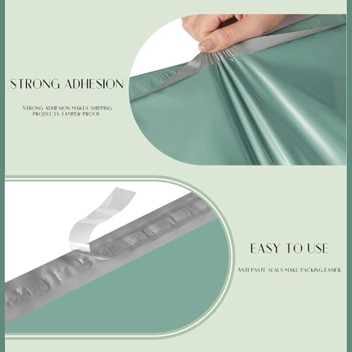 Metronic Poly Mailers 14.5x19 1000PC Large Shipping Bags for Small Business - color: Grayed Jade Green, size: 14.5x19 1000PC