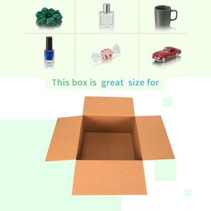 CRUGLA 12x12x6 Shipping Boxes 15 Pack, Brown Corrugated Cardboard Boxes with Side-Lock and Pre-Applied Double-Sided Tape, Easy Assemble Packing Mailer Boxes for Small Business Shipping - size: 12x12x6 Inch 15 Pack