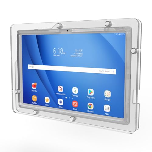 Anti-Theft Acrylic Case for Lenovo TAB Tablet with 360 Rotate 180 Swivel Metal Desktop Stand & 90-Degree USB C Cable (Clear, M11 K11) - color: Clear, size: M11 K11