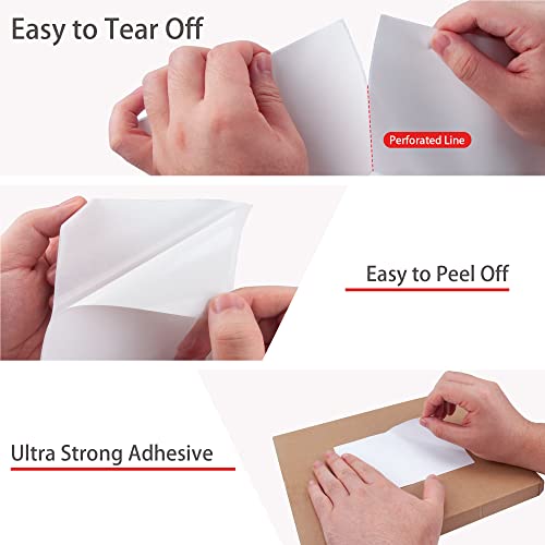 LLIKED 2500 4x6 Thermal Labels Fanfold, Direct Thermal Shipping Labels - Perforated and Strong Adhesive - size: 2500 Labels