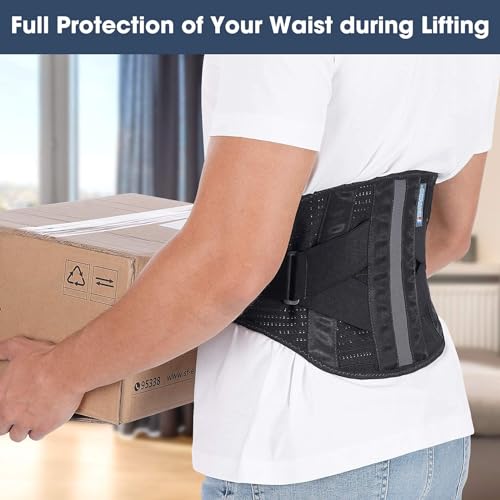 Back Brace for Lower Back Pain Women Relief(Black,S/M Fit Waist 23.5-29.5") - color: BLACK/GREY, size: S/M