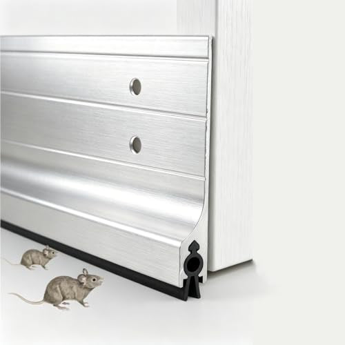 2-Pack 39" Aluminum Door Sweep for Bottom of Door, Metal Draft Stopper