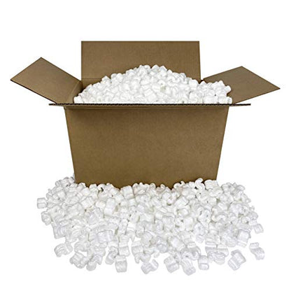 UOFFICE Packing Peanuts 3.5 cu. ft. (22.5 Gallons), S-Shaped Popcorn Cushion for Shipping (White), Void Filling Popcorn Peanuts