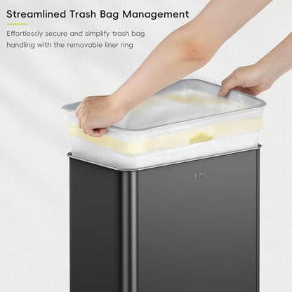 EKO Mirage X 80 Liter / 21.1 Gallons Motion Sensor Trash Can or Recycling Bin, Automatic Large Kitchen Trash Can Touchless, Stainless Steel, Matte Black - size: Mirage X 80 liter - Matte Black