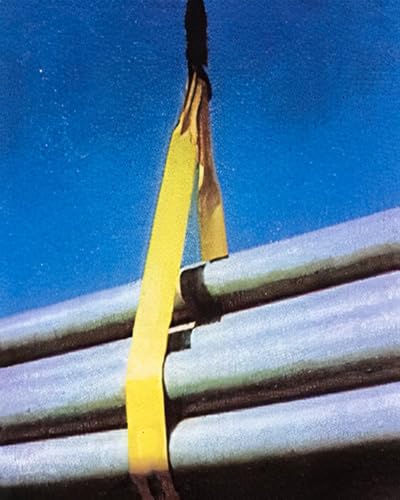 2 inch 6 Feet Lifting Straps, 2 Pack 2 "x6' Lift Sling Straps with Reinforced Loops 18000 Pound Capacity, Yellow