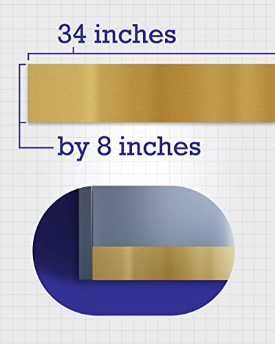 Hardware Essentials Magnetic Kick Plate, Aluminum, Brass Finish 8 x 34”, 852750