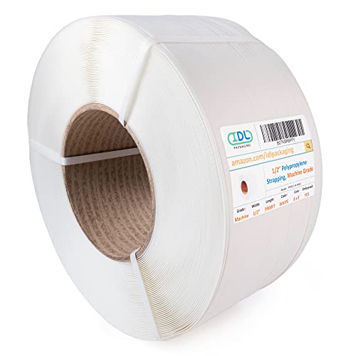 IDL Packaging 1/2" x 9900' Polypropylene (PP) Strapping Roll, USA-Made - size: Machine, 1/2"x9000'