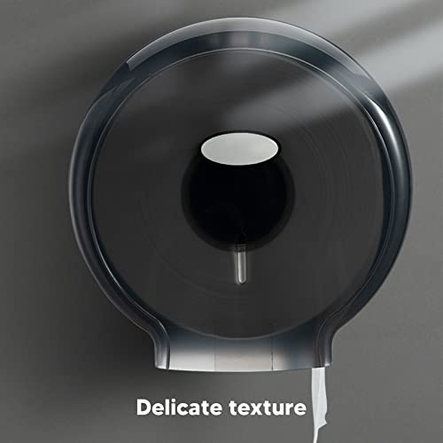 Toilet Tissue Dispenser, Paper Towel Dispenser Wall Mount Commercial Jumbo Toilet Paper Dispenser Punch Free Tissue Holder for Bathrooms(Black) - color: Black