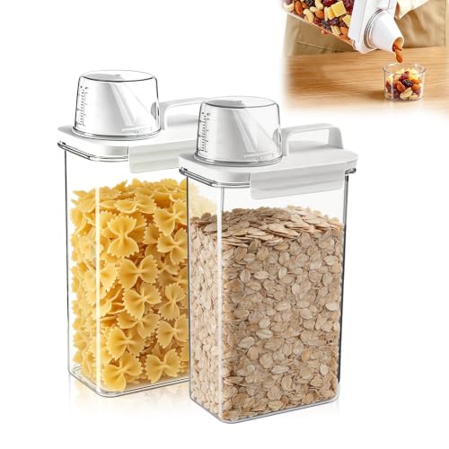 Cereal Storage Containers Set(Large*2) Airtight Food Storage Dispenser - size: Large -2 pcs