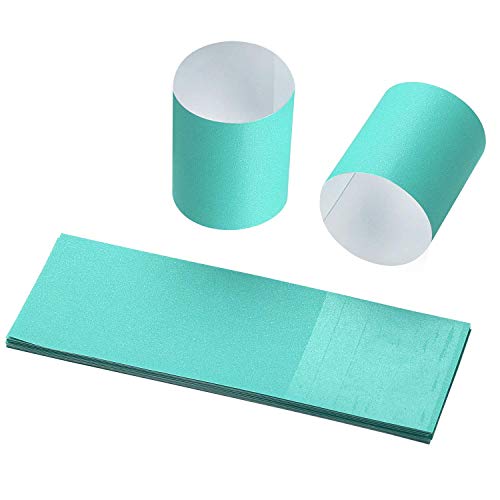 Gmark Self-Adhesive Mint Paper Napkin Bands (2500 Count) - 4.25 x 1.5 Inch Professional Napkin Rings - Self-Sealing Disposable Silverware Wrappers for Restaurants & Formal Events GM1104 - color: Mint