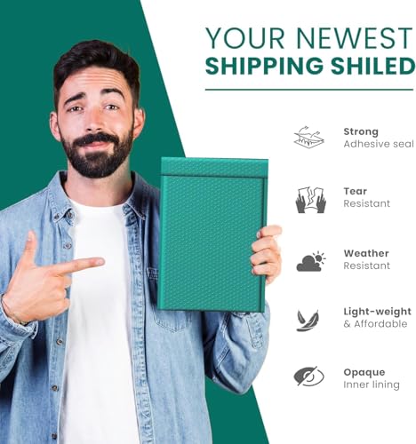 Green Bubble Mailers 6x10 Poly Padded Envelopes #0, 250 Pack Bulk - color: Green, size: 6"x10" / 250 Pack