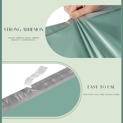Metronic Poly Mailers 10x13 1200PC Shipping Bags Bulk for Small Business - color: Grayed Jade Green, size: 10X13 1200PC