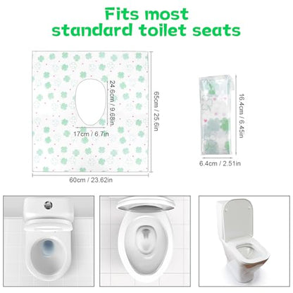 Disposable Toilet Seat Covers 20 Pack - Extra Large Waterproof Potty Covers for Public Restroom & Potty Training, Travel Must Haves & Airplane Essentials, Non-Slip