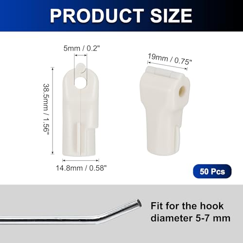 PATIKIL Hook Locks Stop Locks Magnet Security Anti-Theft 5mm, White 50 Pcs - color: White, size: 5mm