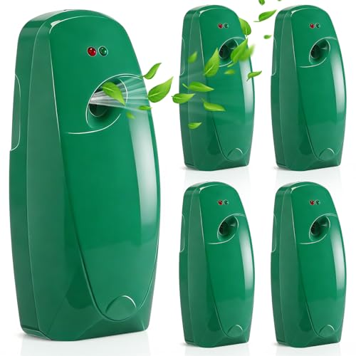 Maxcheck 4 Pcs Automatic Air Freshener Spray Dispenser for Room, Dark Green - color: Dark Green