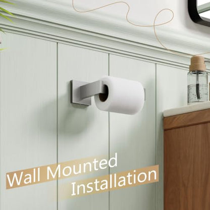KOKOSIRI Toilet Paper Roll Holder Brushed Nickel Toilet Paper Holder Stainless Steel for Kitchen Bathroom Dispenser Wall Mounted, B2003BR - color: Brushed Nickel, size: Without Shelf(1 Pack)