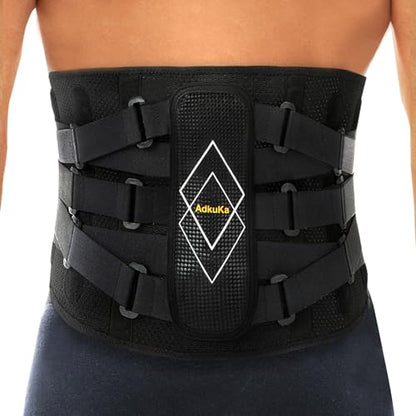 Back Brace for Lower Back Pain Women Men - 10x Maximum Compression and Adjustable - Lumbar Support Belt with 3D Pad - Ergonomic and Breathable 3D Material - for Herniated Disc,Sciatica (XXL) - size: XXL