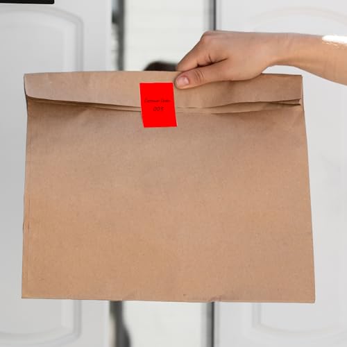 Red Rectangle Labels 3" x 2" Color Coding Stickers Roll 500 Pcs - color: Red