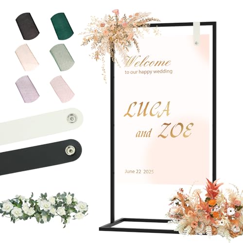 Wedding Sign Holder, Black - color: Black
