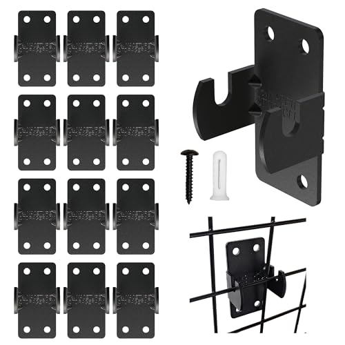 NACETURE Grid Wall Mount Brackets, 12 Pack Double Hook Design