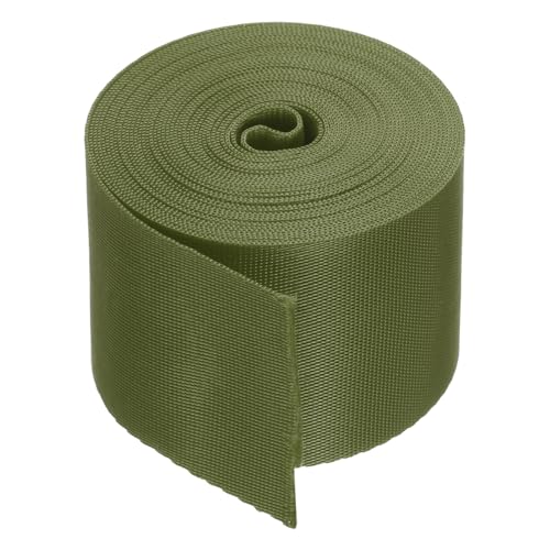 MECCANIXITY Flat Nylon Webbing Strap 2 Inch 5 Yards Chestnut Brown - color: Chestnut Brown, size: 2 Inch x 5 Yards