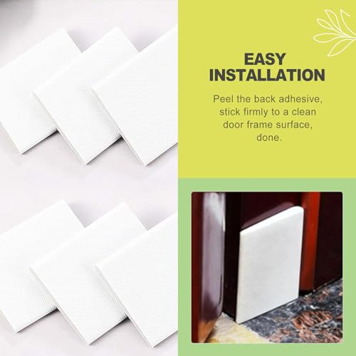 10 Pack Self-Adhesive Door Corner Seals Exterior Door Jamb Weather Stripping Foam Wedges Draft Stoppers for Gap Sealing Noise Reduction and Energy Saving Insulation