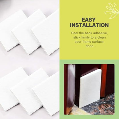 10 Pack Self-Adhesive Door Corner Seals Exterior Door Jamb Weather Stripping Foam Wedges Draft Stoppers for Gap Sealing Noise Reduction and Energy Saving Insulation
