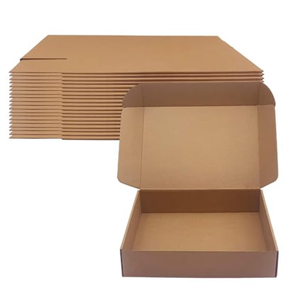 14x10x3 inch Shipping Boxes Pack of 20, Brown Corrugated Cardboard Mailers - size: 14x10x3 -20 Pack