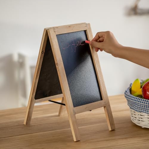 Vintiquewise 15-inch Wooden A-Frame Chalkboard Sign Double-Sided Menu Board Easel for Restaurant Cafe Bar Coffee Shop Bakery Wedding Party Home Business Kitchen Countertop & Tabletop Display, Medium - size: Medium