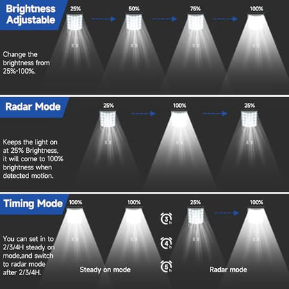 Solar Street Lights Outdoor Waterproof 4 Pack, Street Light Dusk to Dawn