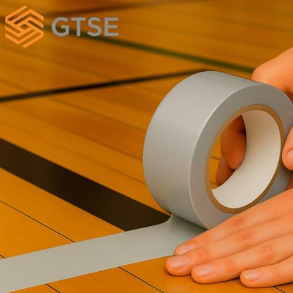 GTSE - Gray Vinyl PVC Floor Tape 2 inch x 108ft Safety Marking Tape - color: Gray, size: 2" x 108 ft